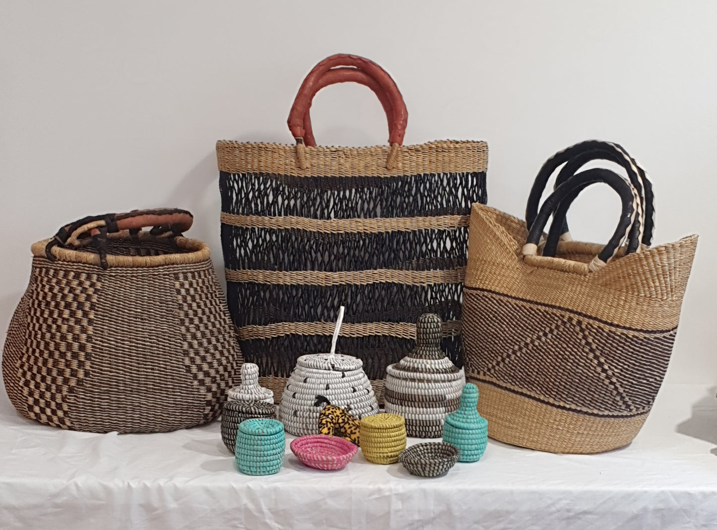 Paniers africains tressés – Artisanat en fibres naturelles