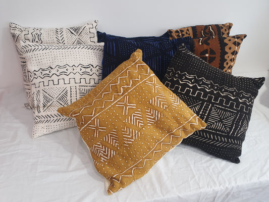 Housses de coussin en bogolan – Style africain authentique